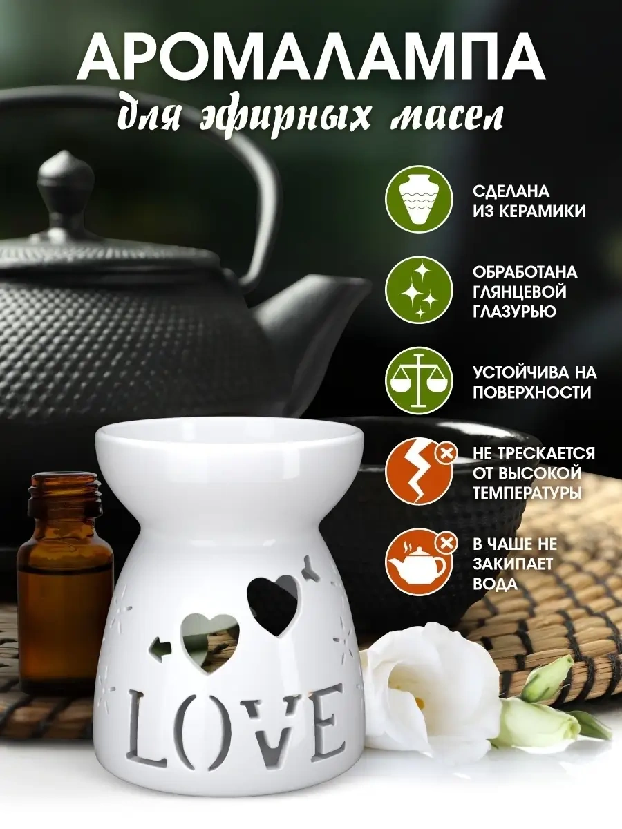 Familylove Esansiyel Yağlar Ve Mumlar İçin Seramik Aromalamba 18332383