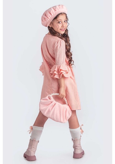 Somon Valon Kesim Şapkalı-çantalı Elbise SOMON