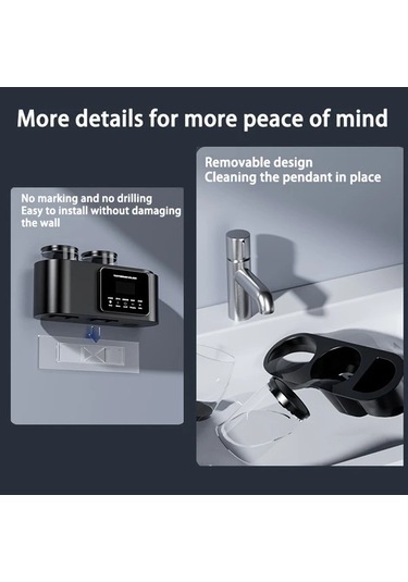 Fastbuy Akıllı Diş Fırçası Tutucu Ağız Bardağı Seti - Beyaz Uv Sterilizasyon Beyaz