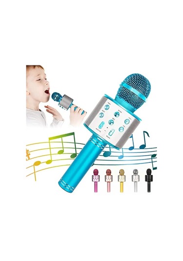 Kablosuz Bluetooth Karaoke Mikrofon Hoparlör Şarj Edilebilir El