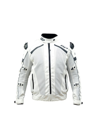 Gp Kompozit Mnty001 Yazlık 5 Korumalı Motosiklet Montu Beyaz