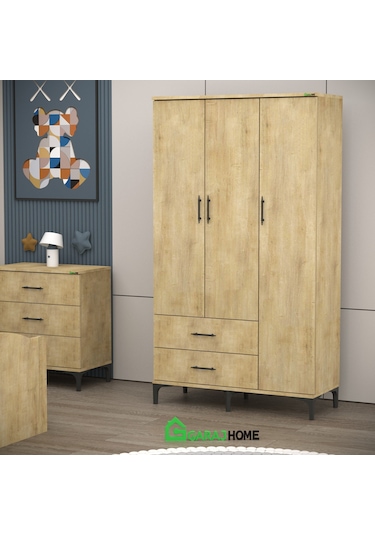 Garaj Home Yaren 3 Kapaklı Genç Odası Takımı - Meşe Diğer