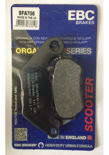 2018-2020 Yamaha X-Max 300 ABS arka fren balatası EBC SFA706 orga