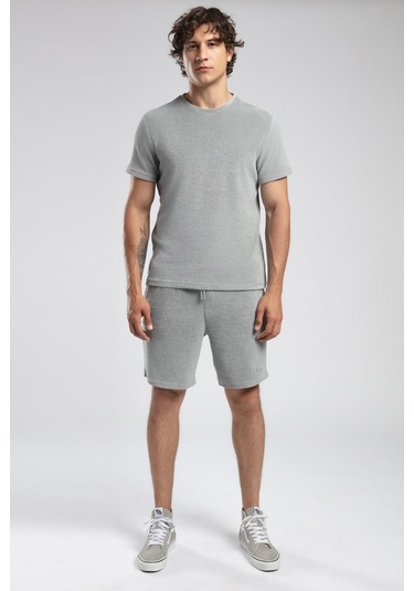 Lee Cooper Naul Erkek O Yaka T-shirt Gri-19833 Gri