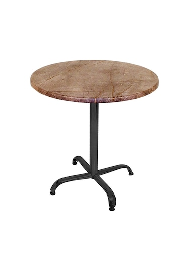 Bey Mobilya 545562271 Indigo Werzalit Yuvarlak Mutfak Masası 70 CM Çap Esb - Siyah