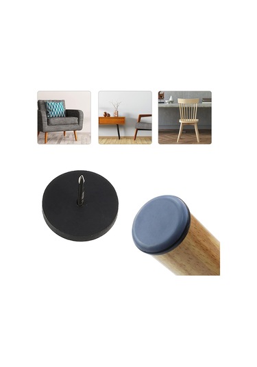 Çivili Premium Sandalye Ayakları - Mobilyalar İçin Çizilmez - 24'lü Paket - Sandalye Ayak Koruyucuları - Zemin Koruyucuları - 24'lü Paket - 2 Diğer