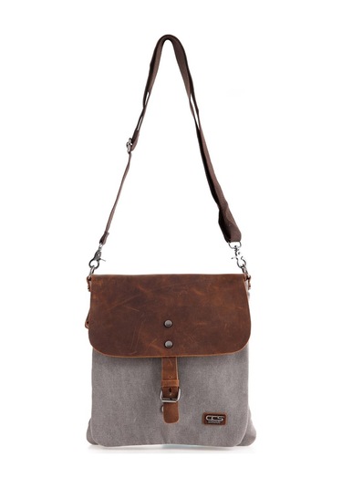 Ççs 31350 Kanvas Postacı Çantası-gri Gri