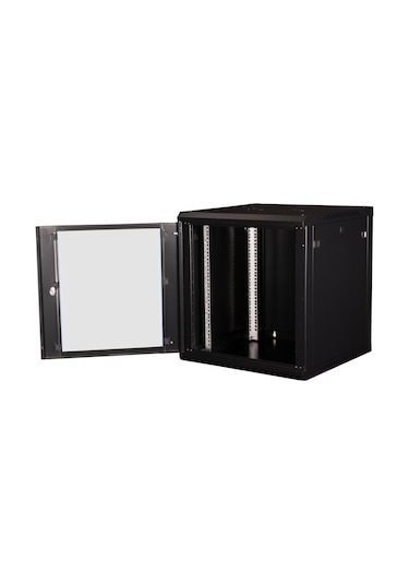Lande - 12u 19" Duvar Tipi Rack Kabinet Genişlik: 600 Mm Derinlik: 600 Mm Siyah