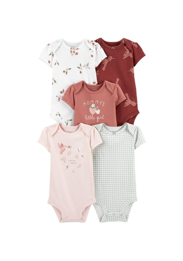 Carter's 1N680510 Kız Bebek 5'li Body Set Çok Renkli