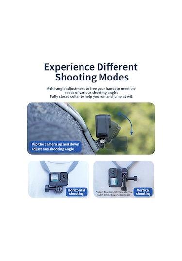 Telesın Te-hnb-001 Aksiyon Kamerası Boyun Montajlı Manyetik Montaj Gopro Hero 9/10/11/8/7 Insta360 Go 2