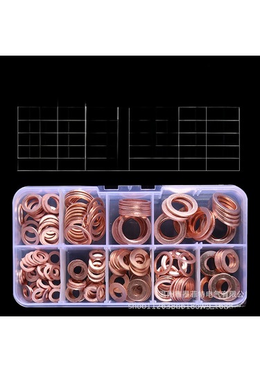 Gajeena 200 Adet Bakır O-ring Mermer Seti - Kaliteli Lehimli Paketleme İçin Sıkı Kapama Ve Dayanıklılık Sağlar