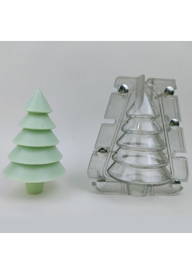 Suntek Plastik Noel Ağacı Mum Kalıbı Aroma Mum Yapımı