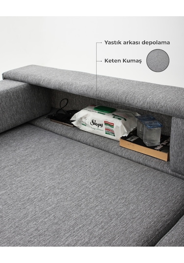 Zeri Modüler Yataklı 3 Adet Üçlü Kanepe & 3'lü Koltuk 3+3+3 - Koyu Kahve - 169 Koyu Kahve