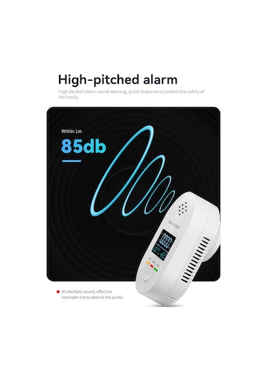 Anjiexun Kapalı Ofis İçin Lcd Ekranlı 4'ü 1 Arada Hava Kalitesi Monitörü Ab