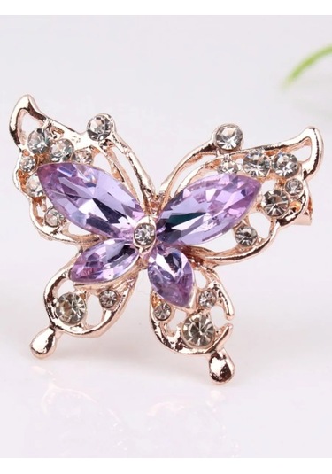Fashion Jewelry Kelebek Broş Bijuteri 226634386 Altın Rengi