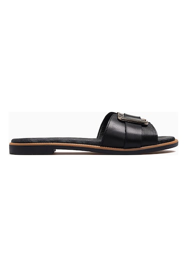 Mammamia Kadın Deri Günlük Terlik 26y D26yt-1430 Siyah Siyah