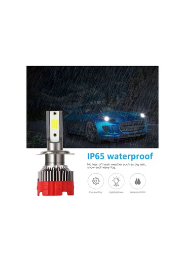 Dofolink Motorcycle Led Far Ampulü H7 Beyaz Işık 6000lm 6000k 30w Ip65 360 Derece 2 Adet