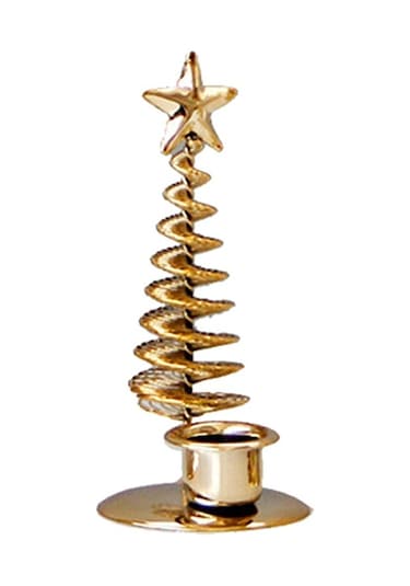 Suntek Metal Altın Yıldız Ağacı Mumluk, Çift Tekli Mum