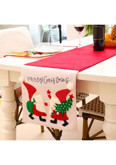 Suntek Noel Tatili Partisi Nakış Masa Amerikan Servisi Runner