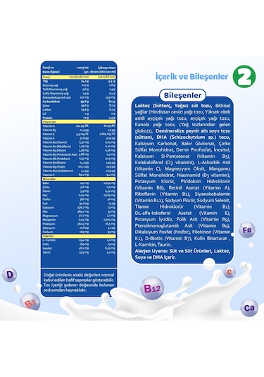 Bebehum 2 Bebek Sütü 800 Gr 6-12 Ay