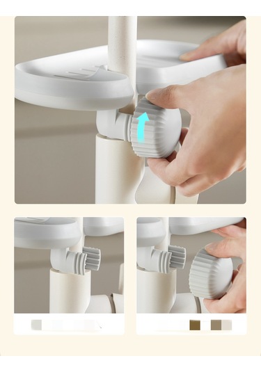 Yystore Banyo Musluk Depolama Rafı Mutfak Beyaz