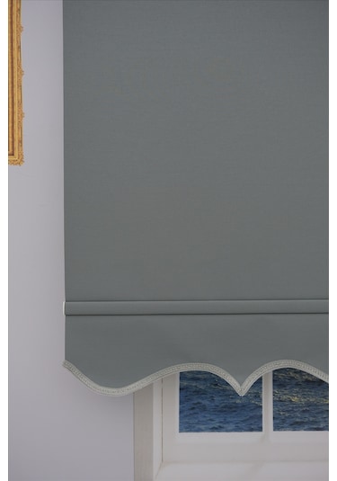 Kalın Keten Stor Zebra Güneşlik Perde Etekli Alüminyum Kasa & Boru, Ithal Kumaş Antrasit