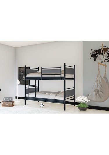 Metalia Gm 128 Star Ahşap Metal Ranza Siyah-Antrasit Gri