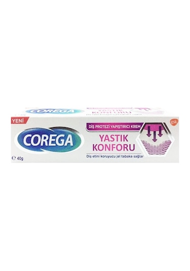 Corega Yastık Konforu Diş Protezi Yapıştırıcı Krem 40 G