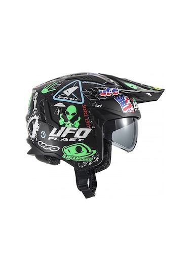 Ufo Plast Sheratan Jet Açık Kask Siyah