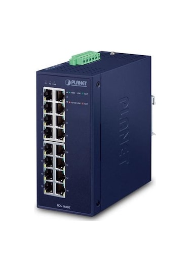 Planet PL-IGS-1600T 16 Port 10/100/1000T Endüstriyel Ethernet Switch