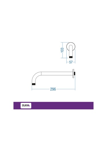 Ankastre Duş Borusu Duvardan 30 Cm Pirinç Kromaj Ø20 2 Mm D661.30 Krom