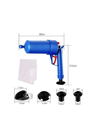 Maxilife Air Blaster Mutfak Tuvalet Lavabo Banyo Yüksek Basınçlı Püskürtücü Tıkanıklık Giderici Diğer