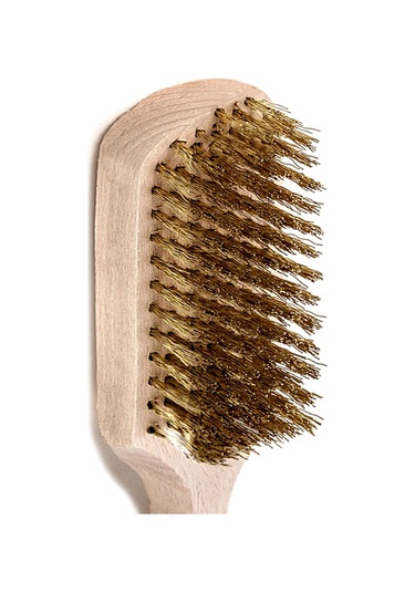 Ahşap Saplı Büyük Süet Temizleme Fırçası Kahverengi