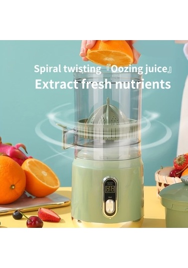 Fastbuy Sinuoshop Bej Usb Şarjlı Kablosuz Meyve Sıkacağı, Ayrılabilir Kapak, Ev Kullanımı İçin Bej