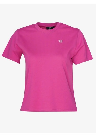 Hummel 911867-3502 T-ıc Icona Regular Kadın Tshirt Pembe
