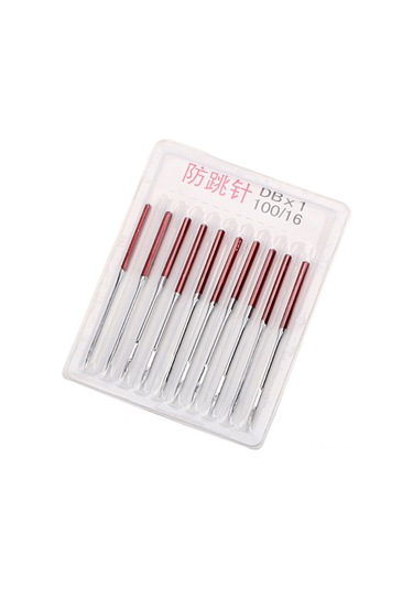 Leezsing Endüstriyel Atlama Önleyici Dikiş Makinesi İğnesi Db16 Numara 10 Adet Aksesuar Seti Sarı