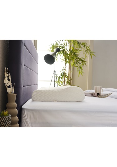 Ortopedik Tek Tarafı Boyun Destekli Yastık Boyun Fıtığı Yastığı Air Comfort %100 Visco Yastık 1 Adet Çok Renkli