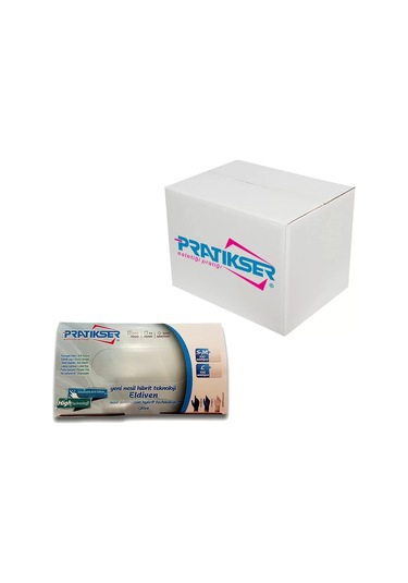 Pratikser Tek Kullanımlık Eldiven - 100Ad/Kutu - Small/Medium - Siyah - Koli