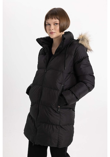 DeFacto Su İtici Şişme Uzun Mont Parka Rüzgar Geçirmez Fermuarlı Suni Kürk Çıkarılabilir Kapüşonlu A4105AX24SPBK27 Siyah DeFacto Su İtici Şişme Uzun Mont Parka Rüzgar Geçirmez Fermuarlı Suni Kürk Çıkarılabilir Kapüşonlu A4105AX24SPBK27 Siyah