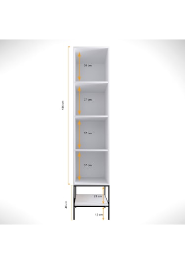 Pasific Home Martin 1 Kapaklı Gardırop Elbise Dolabı Parlak Beyaz