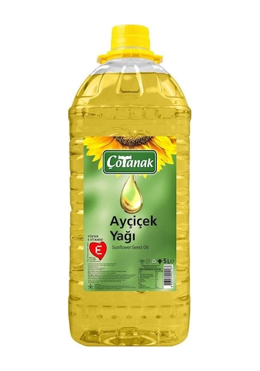Çotanak Ayçicek Yağı Kare Pet 5 L
