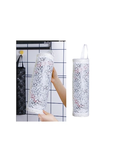 Plastik Poşet Saklama Rafı, Mutfak İçin Duvar Monte Black