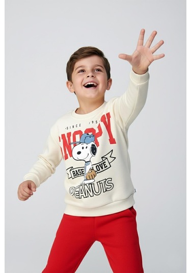 Erkek Çocuk Snoopy Baskılı Eşofman Takım Dmb-4141 Kırmızı