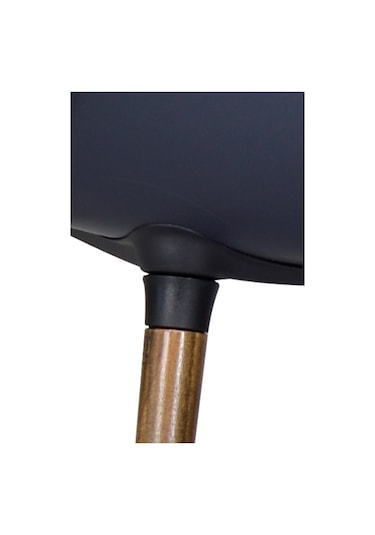 Vilinze Eames Kestane Ahşap Ayak Plastik Füme Sandalye Eames-beyaz Füme - Kestane