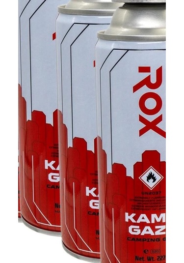 Rox Kamp Ocak Gazı Valfli Kartuş 227gr - 24 Adet Beyaz