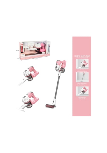 Dikey Elektrik Süpürgesi Pembe 3 İn1 Ekranlı Kutu