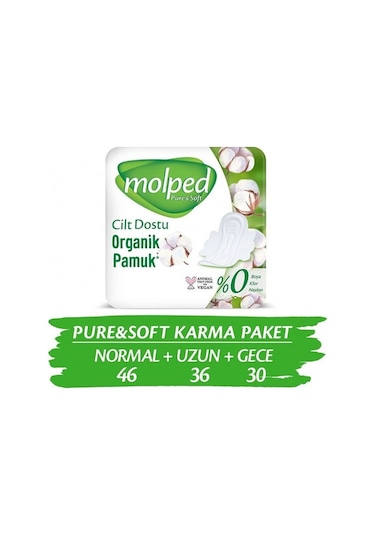 Molped Pure Soft Hijyenik Ped Süper Mega Paket 112'li