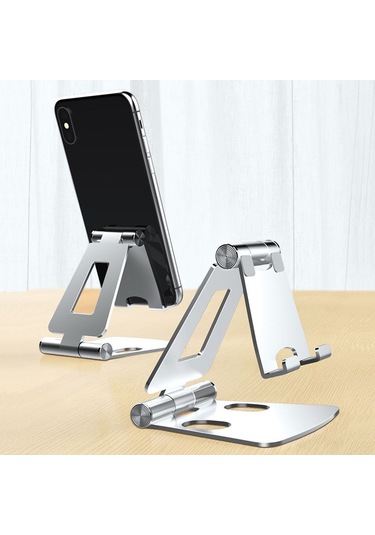 Padalink Alüminyum Z20 Telefon Ve Tablet Ayakçılığı - 270 Döner, Çift Katlanabilir, Taşınabilir Masa/yatak Odası Stendi - Gri Rengi Gri
