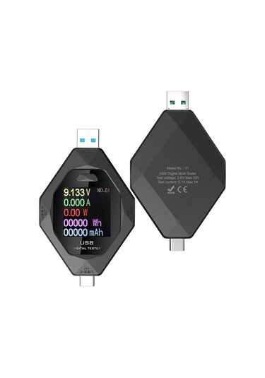 Usb-c Şarj Test Cihazı: Akım, Voltaj, Güç Ve Kapasite Ölçümü İle Çok Fonksiyonlu Şarj Analiz Aracı