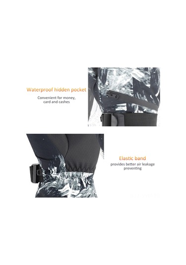 Geeksen Kışlık Erkek Kadın Çiftler İçin Isı Sağlayan Dokunmatik Ekranlı Su Geçirmez Bisiklet Eldiveni Beyaz Xl Beyaz